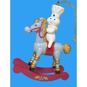 Pillsbury Doughboy On Rocking Horse Holiday Ornament Collectable